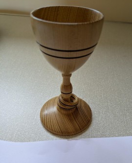 This captive ring goblet won a turning of the month for Dave Bowles